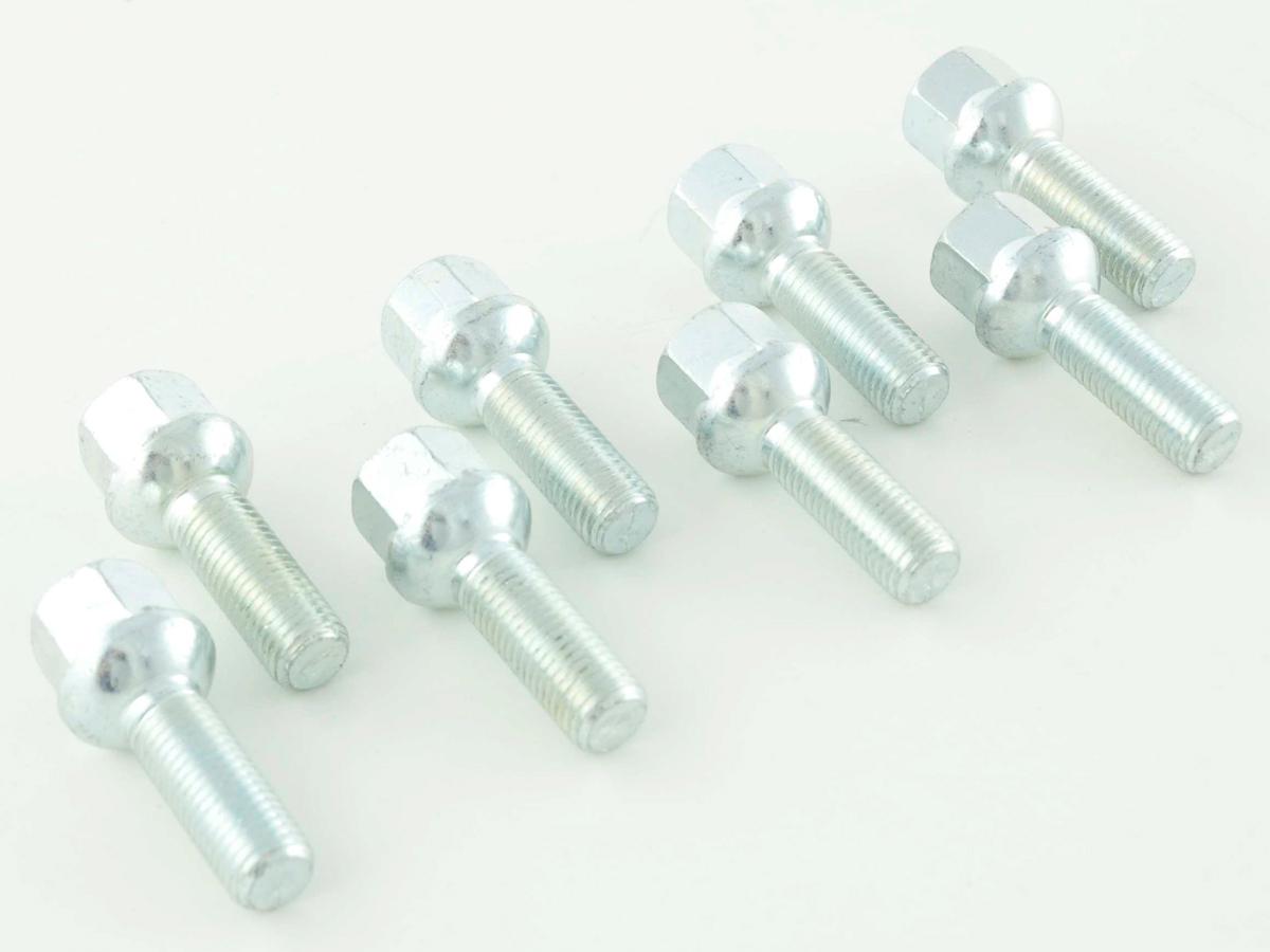 Radschrauben Set (8 Stk.) Schaftlänge 35mm Kugelbund silber M12x1,5 Radschrauben Set (8 Stk.) Schaftlänge 35mm Kugelbund silber M12x1,5
